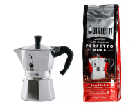 Bialetti Zestaw Moka Express 3tz + kawa Perfetto Moka Classico - 1062030 - zdjęcie 1